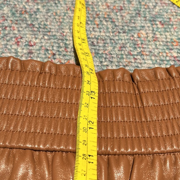 NWT Ladies faux leather Joie cognac dress pants sizes-2x - Picture 7 of 11